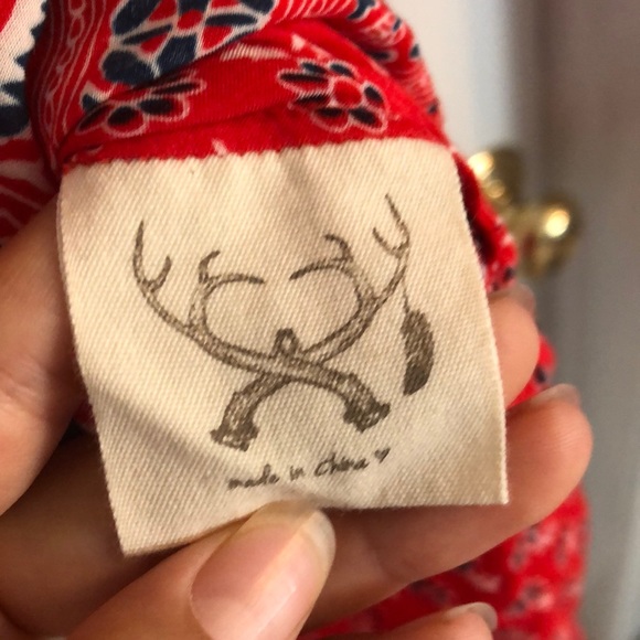 Spell - Gypsiana Bandana Shirt Dress - Red - Size M - Picture 11 of 16